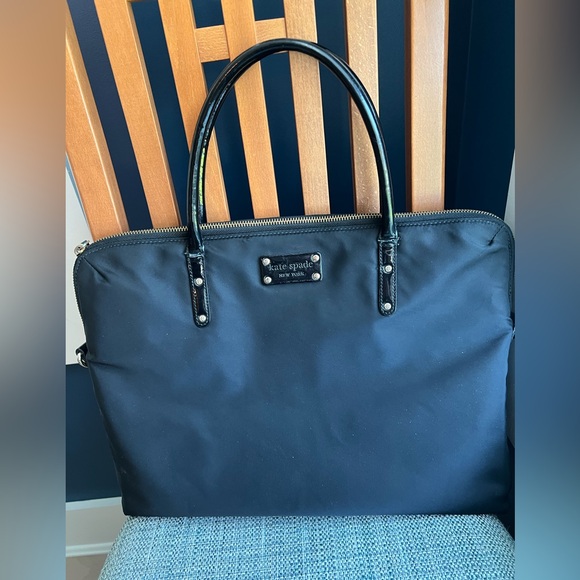 Kate Spade Daveny Laptop Bag -Black Nylon - Picture 1 of 9
